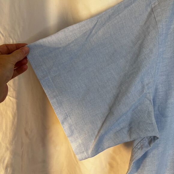 Jacobsons Natural Blend Oxford Combed Cotton Short Sleeve Dress Shirt Size 18T - Picture 5 of 7